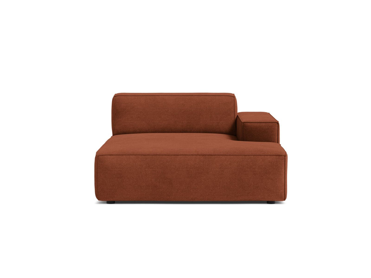 Jodie — Chaise Longue Brick (Liberty 9) Black Plastic Right