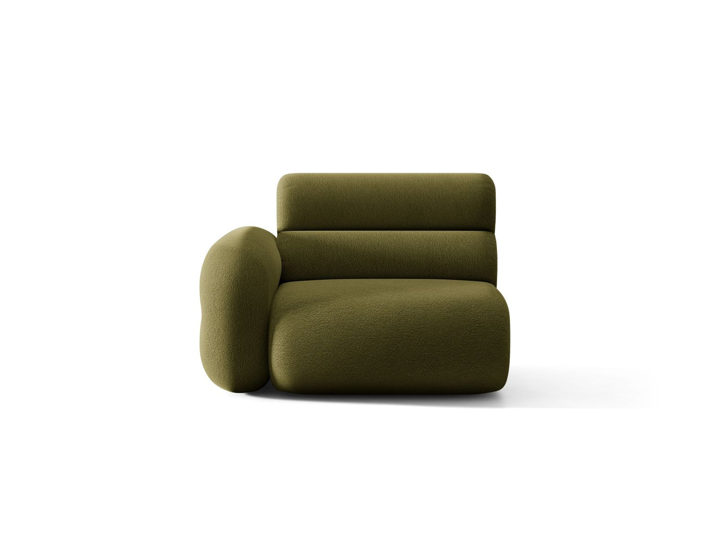 Neo — Modular Sofa (110x100x83 cm) Dark Olive Green (Baloo 2090) Left