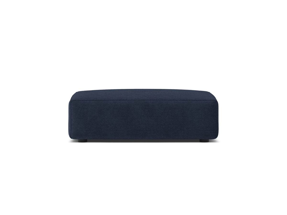 Jodie — Pouf Navy Blue (Liberty 15) Black Plastic