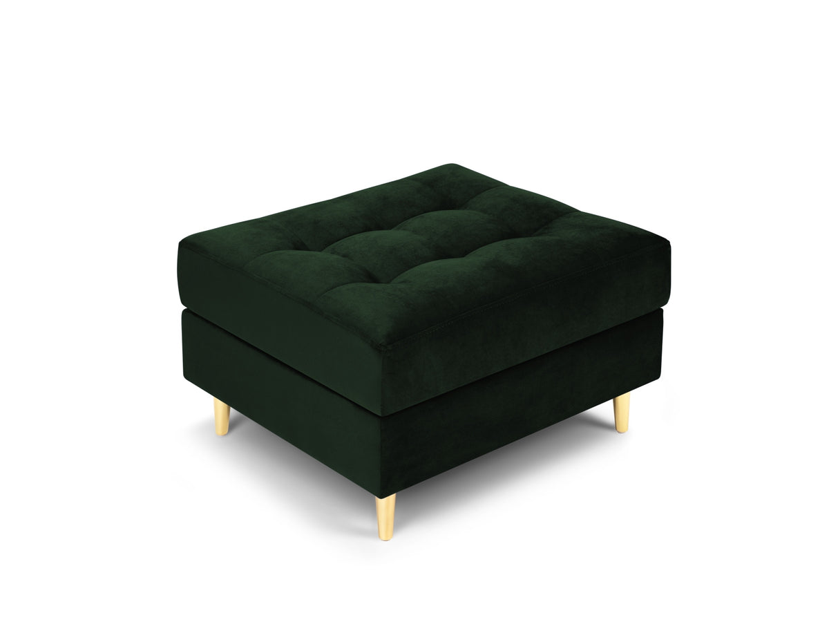 Aspen — Pouf Bottle Green (Salvador 7) Gold Metal