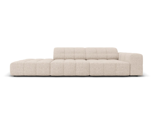 Chicago — Sofa Beige (Haga 30) Black Plastic Left