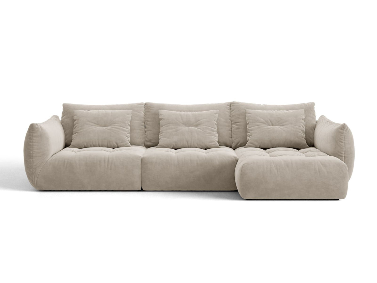 Bloom — Corner Sofa (327x152x97 cm) Light Beige (Casino Pearl) Right