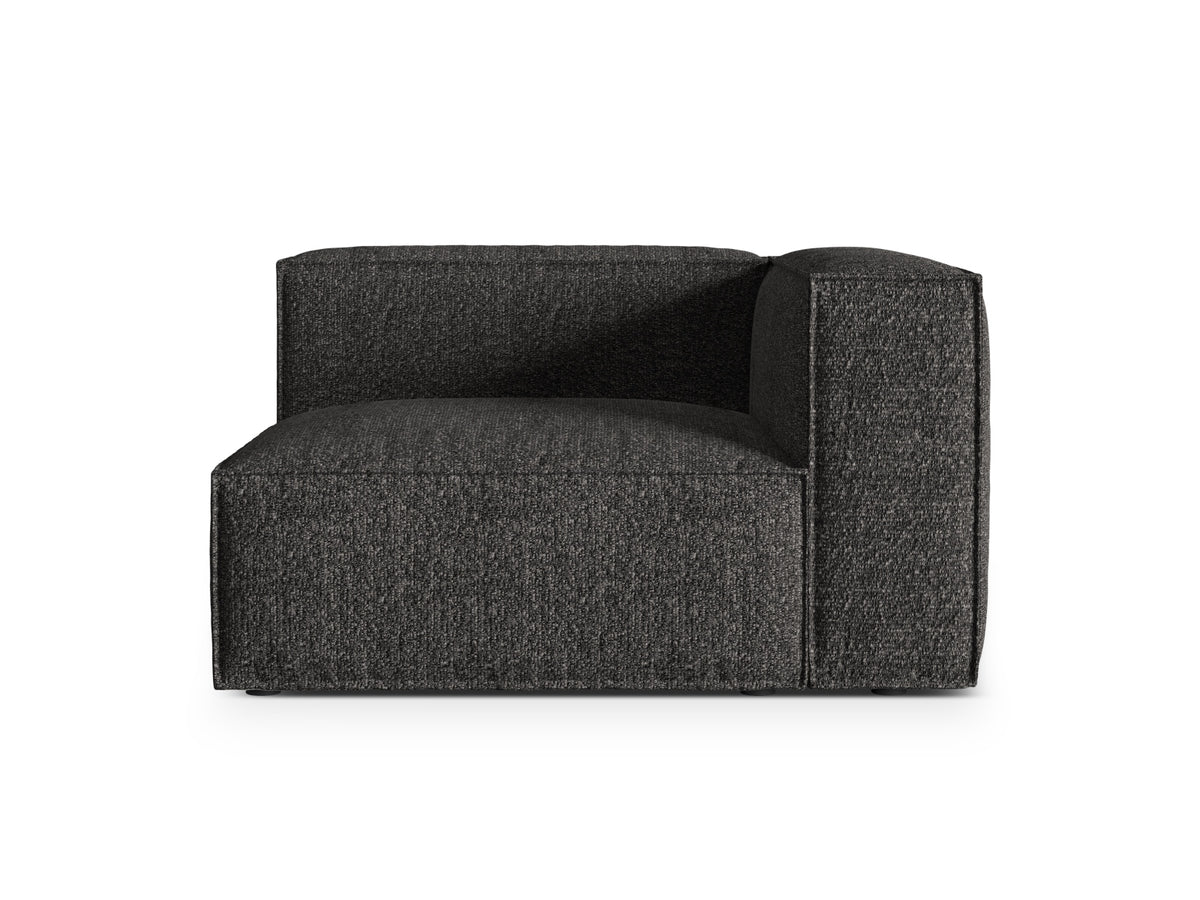 Nuria — Modular Sofa Anthracite (Monet Anthracite) Black Plastic Right