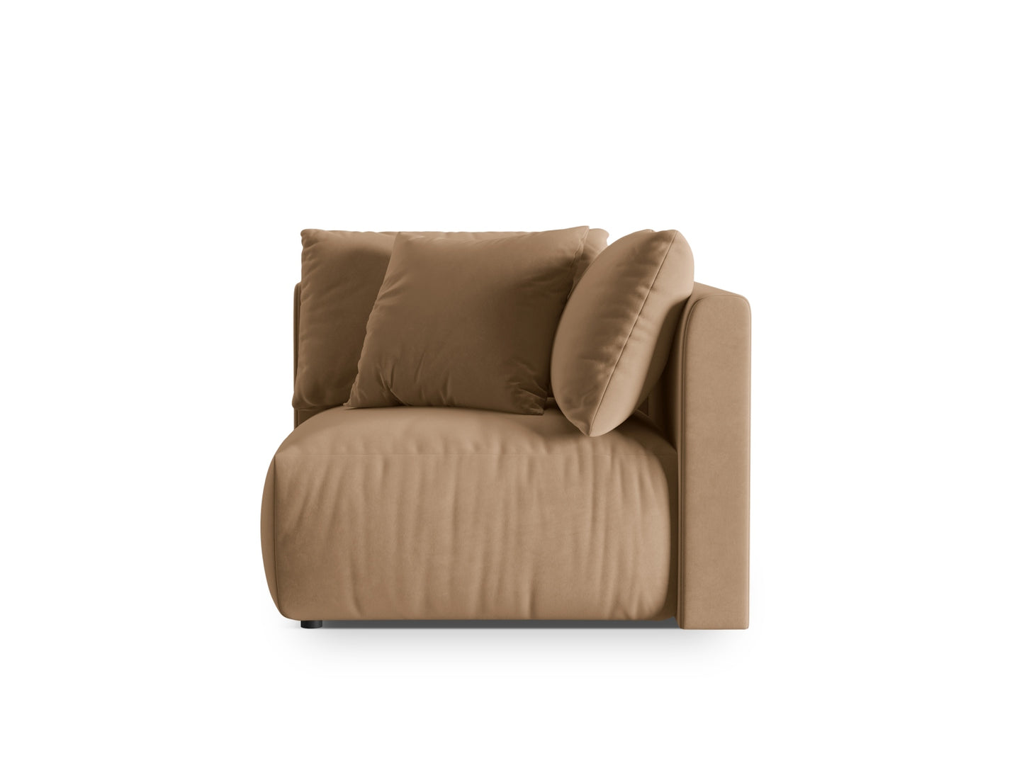 Chris — Modular Sofa Sand (Casino Lion) Black Plastic