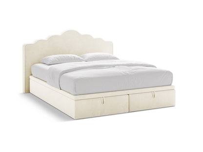 Dream — Bed (220x211x122 cm) Ivory (Magic Velvet 2256)