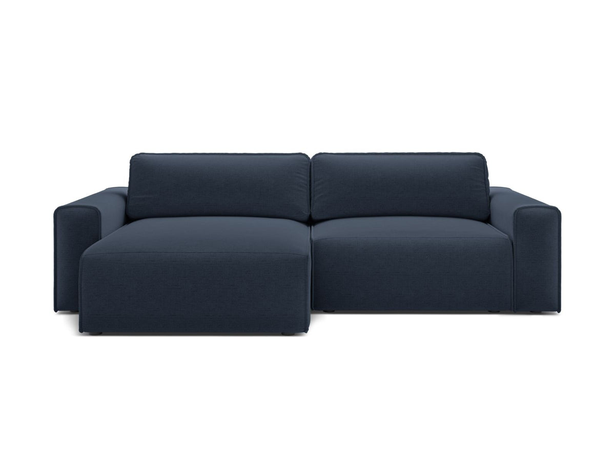 Victor — Corner Sofa Royal Blue (Moly 79) Black Plastic Left