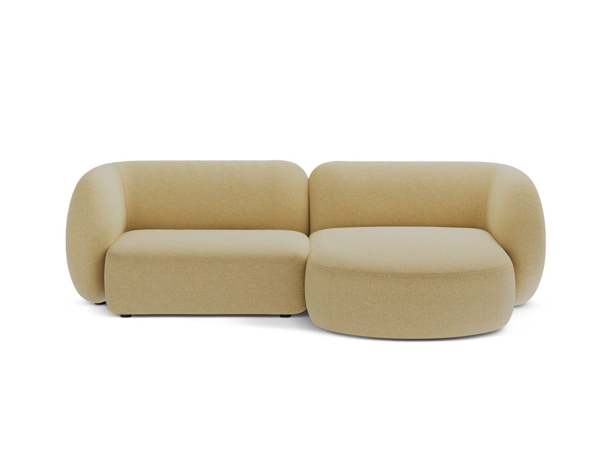 Kate — Corner Sofa Sunflower Melange (Puente 41) Black Plastic Right