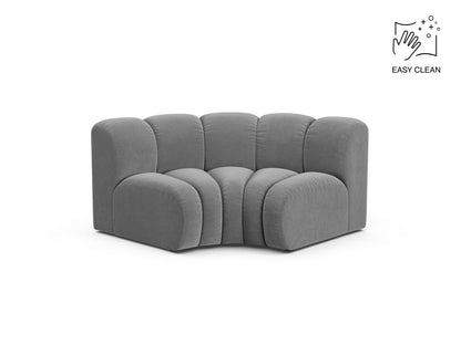 Lupine — Modular Sofa Light Grey (Venus 2929) Black Plastic