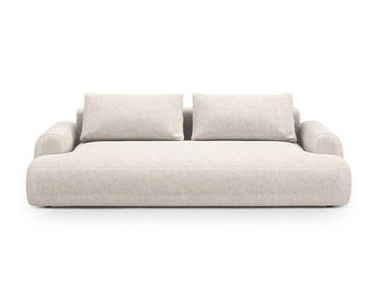 Calma — Sofa Light Beige (Baltimore Sand) Black Plastic