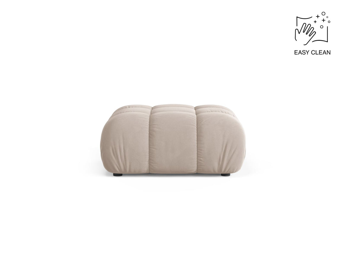 Bellis — Pouf Light Beige (Venus 2927) Black Plastic