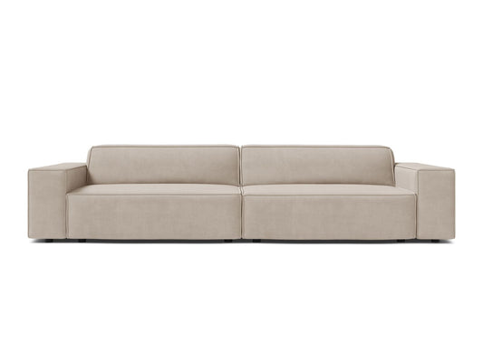 Jodie — Sofa Dark Beige (Bluvel 30) Black Plastic