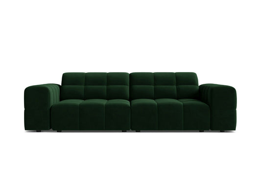 Jennifer — Sofa Bottle Green (Bluvel 78) Black Plastic