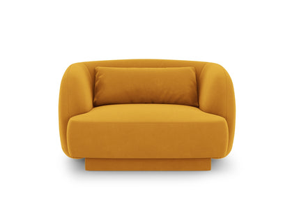 Tulum — Armchair Yellow (Bluvel 68) Black Plastic