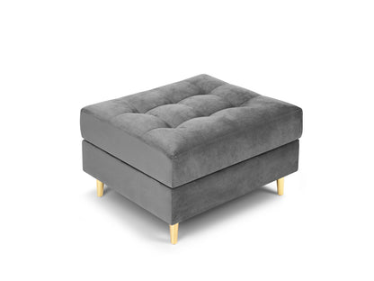 Aspen — Pouf Grey (Salvador 17) Gold Metal
