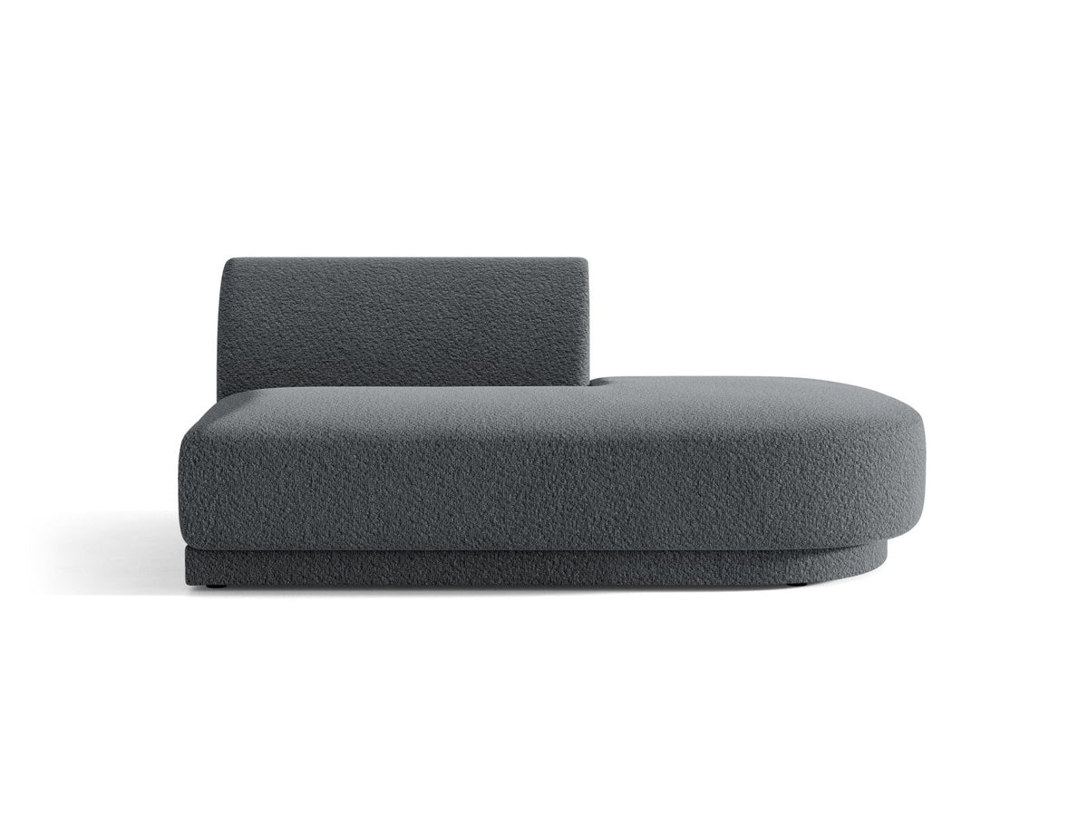 Miley — Modular Sofa Dark Grey (Baloo 2083) Black Plastic Right