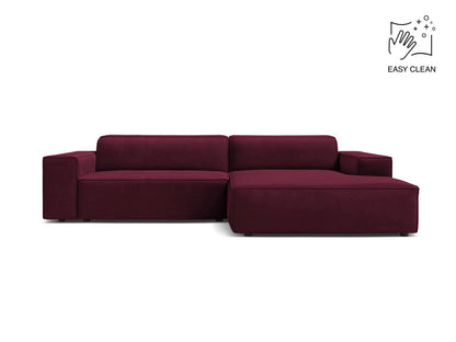 Jodie — Corner Sofa (224x162x77 cm) Burgundy (Venus 2932) Right