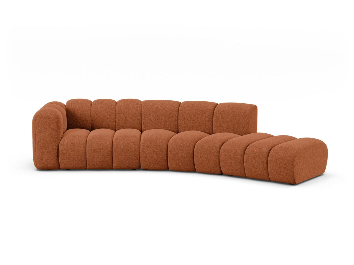 Lupine — Sofa Brick (Eden 10 Terra) Black Plastic Left