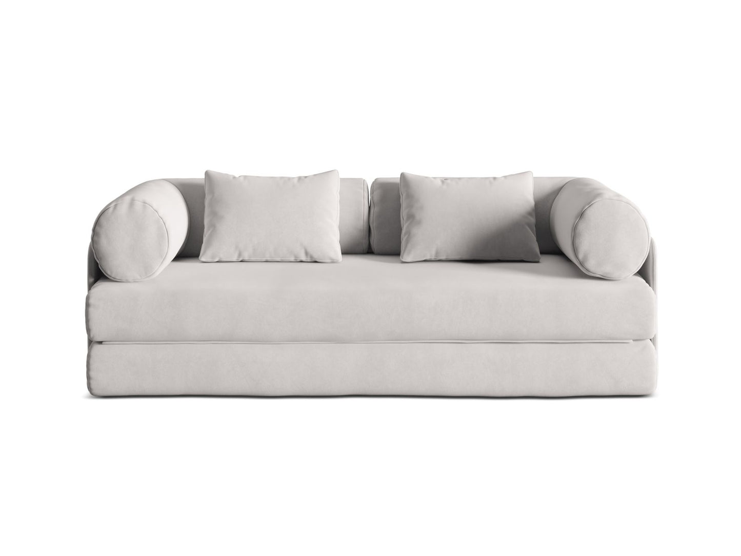 Dreamy — Sofa Light Grey (Salvador 16) Black Metal