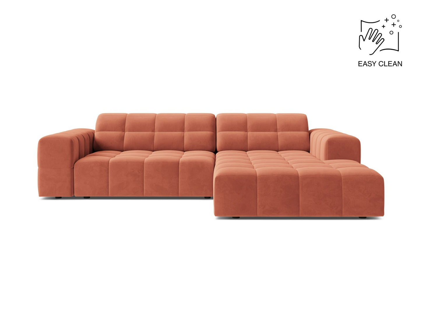Jennifer — Corner Sofa (234x167x78 cm) Coral (Venus 2933) Right