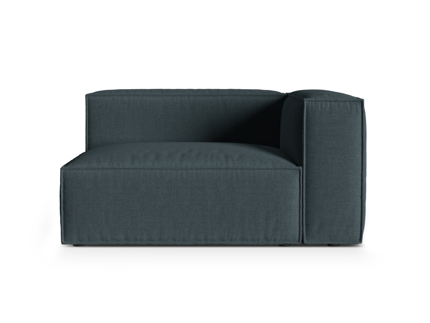 Nuria — Modular Sofa Deep Petrol (Liberty 13) Black Plastic Right