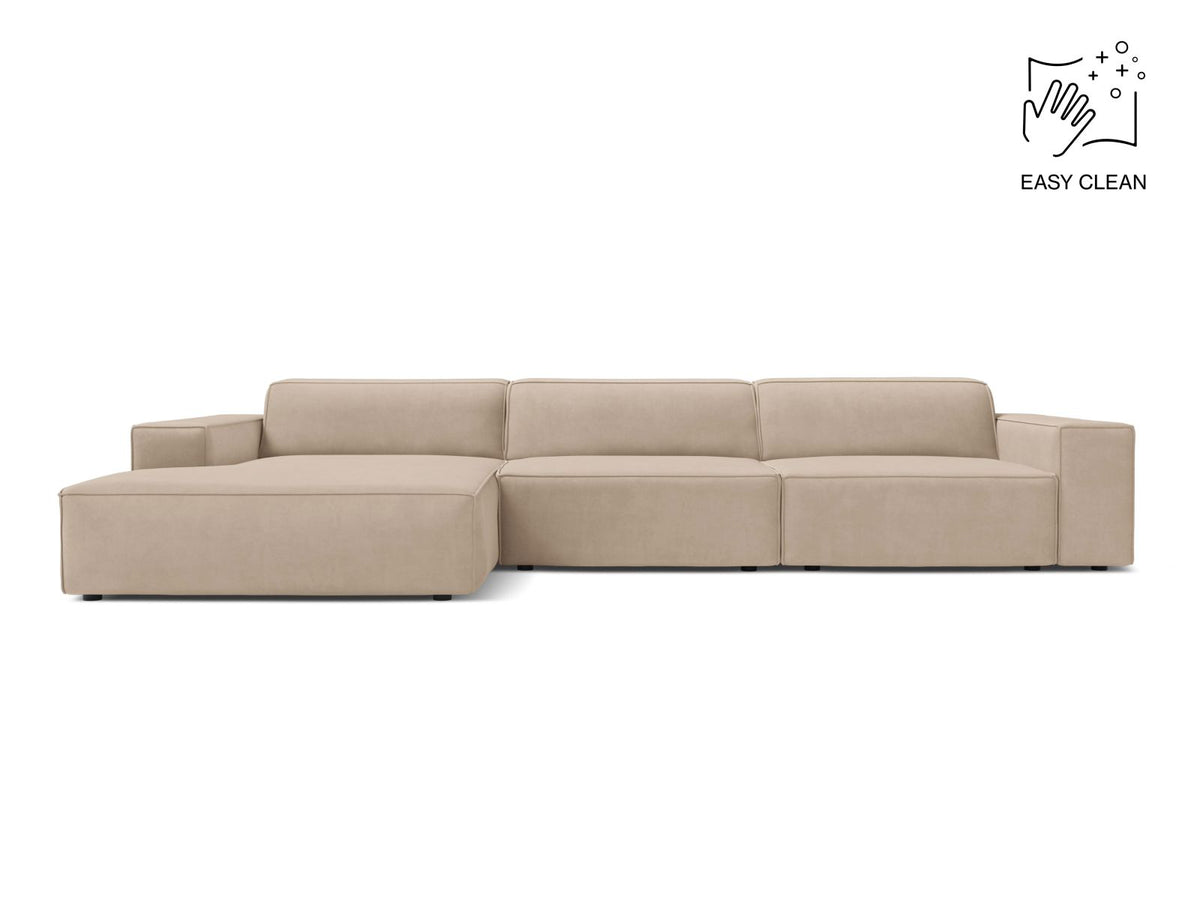Jodie — Corner Sofa (284x162x77 cm) Beige (Venus 2928) Left