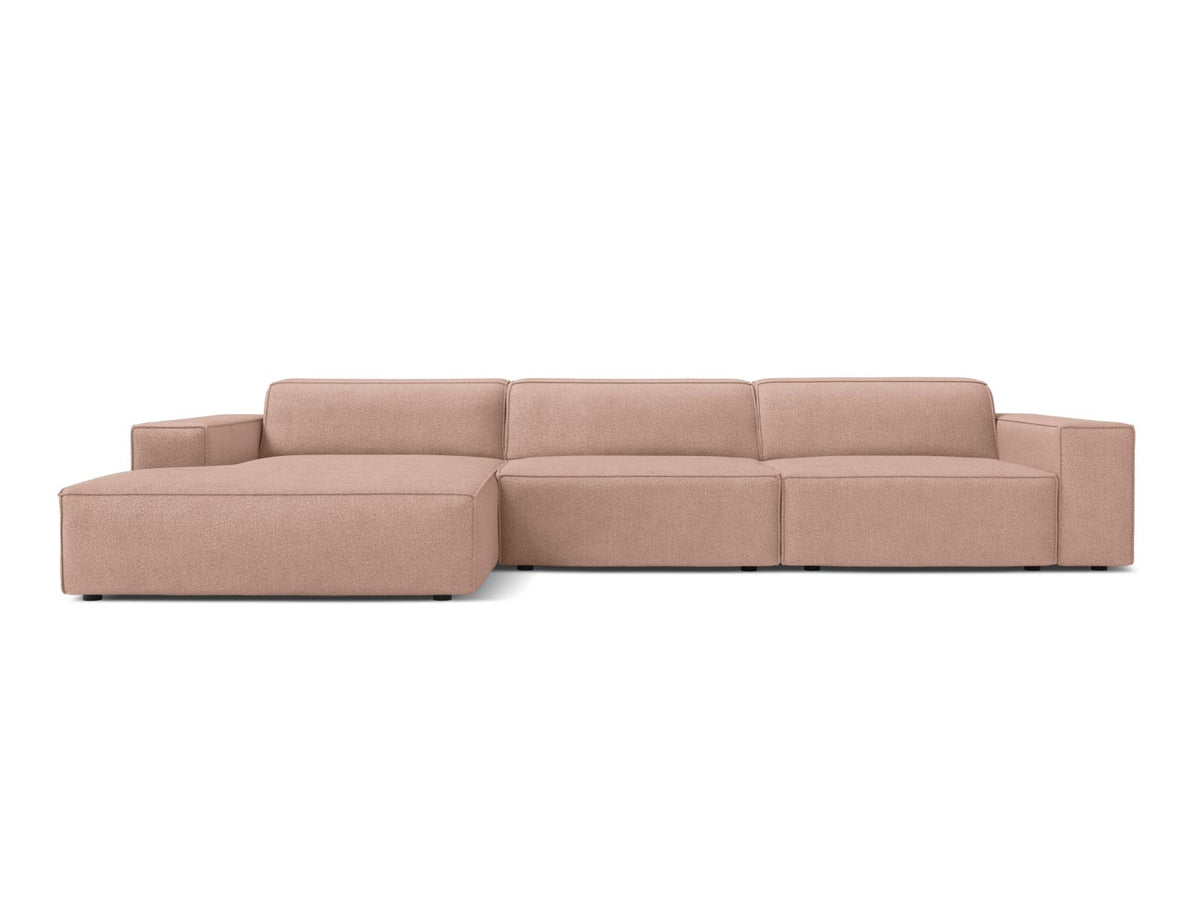 Jodie — Corner Sofa (284x162x77 cm) Powder Pink (Baloo 2072) Left