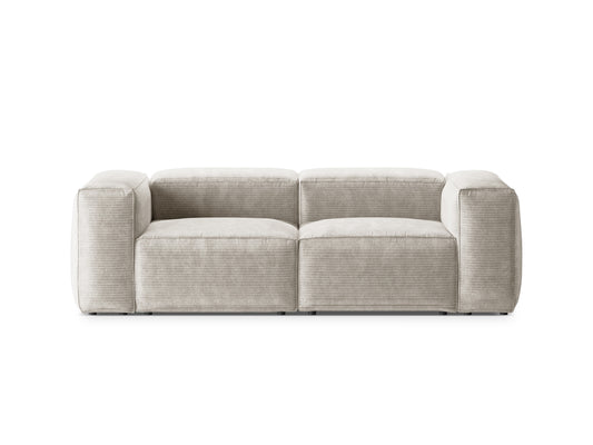Bergamo — Sofa Ivory (Perla 15) Black Plastic