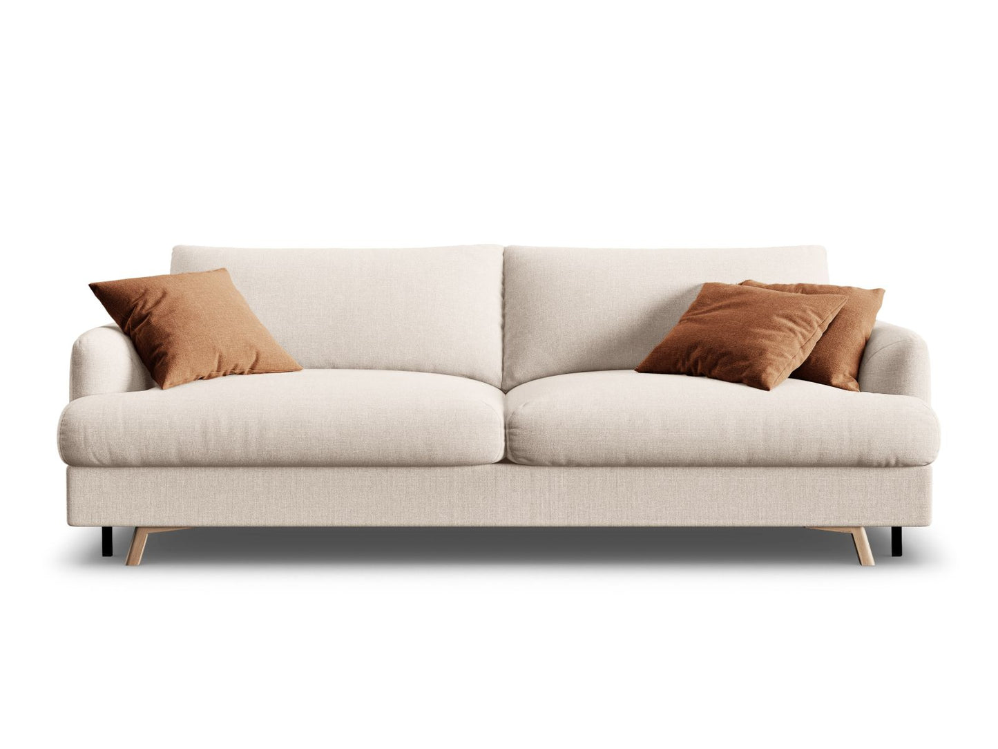 Naomi — Sofa Beige (Liberty 2) Black Metal