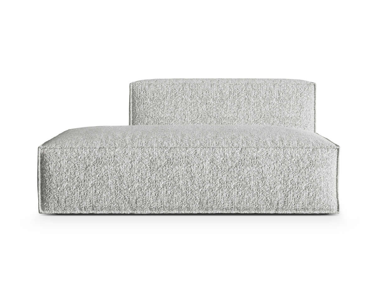 Nuria — Modular Sofa Silver (Monet Silver) Black Plastic Left