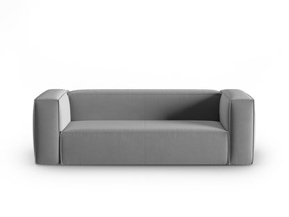 Mackay — Sofa Light Grey (Casino Ash) Black Plastic