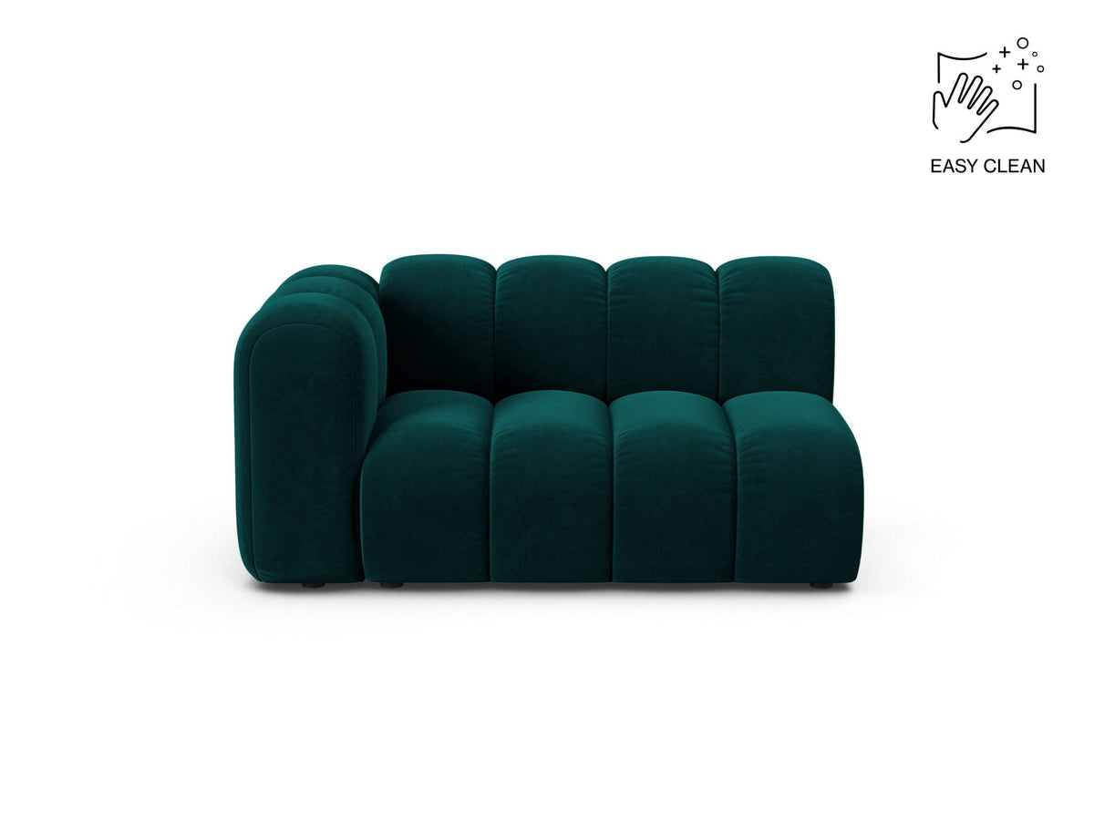 Lupine — Modular Sofa Deep Petrol (Venus 2911) Black Plastic Left