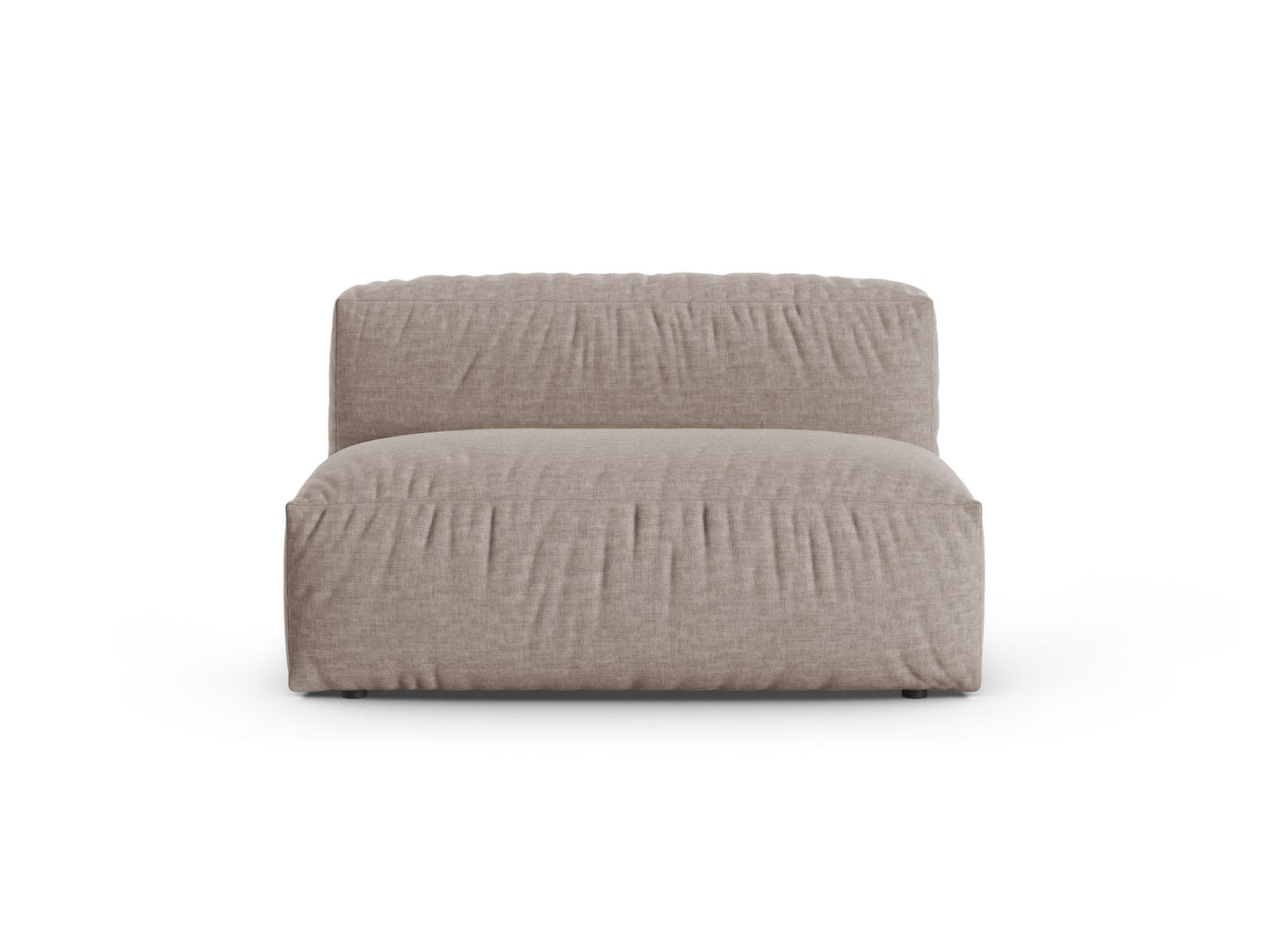 Martina — Modular Sofa Dark Beige (Boston Trufa) Black Plastic