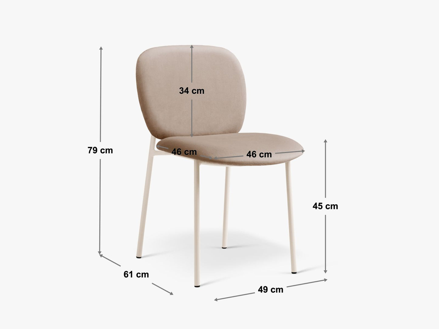 Caroline — Kitchen Chair (49.0x61x79 cm)