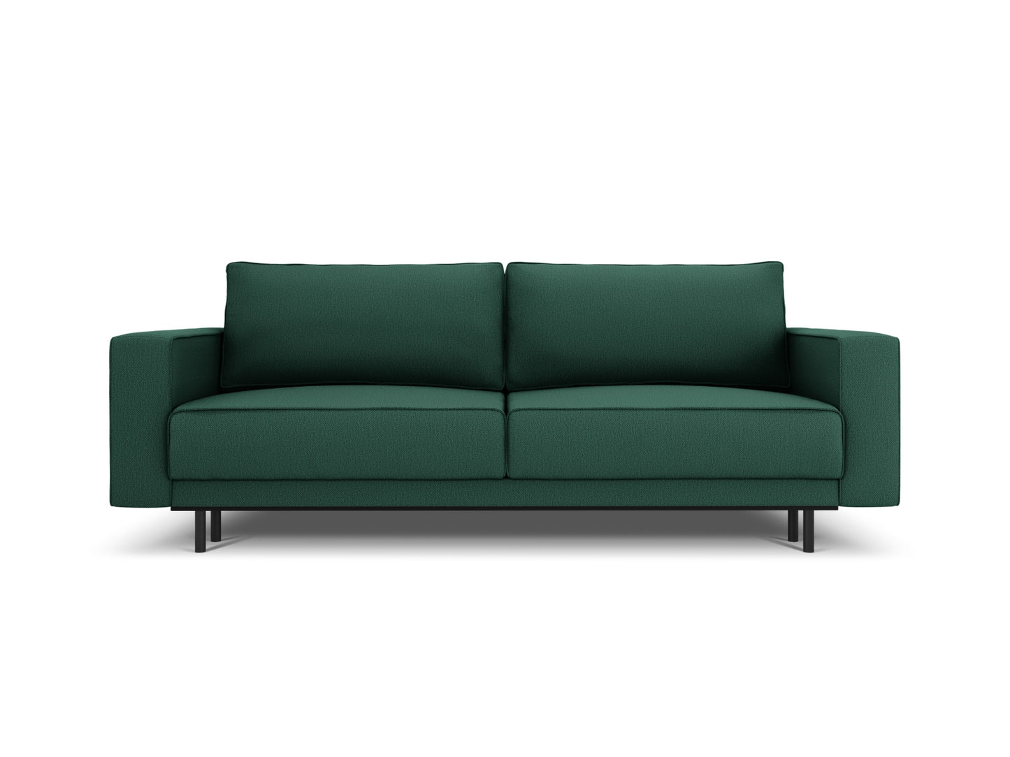 Caro — Sofa Green (Megan 359) Black Beech Wood