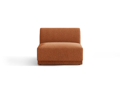 Miley — Modular Sofa Terracotta (Baloo 2078) Black Plastic