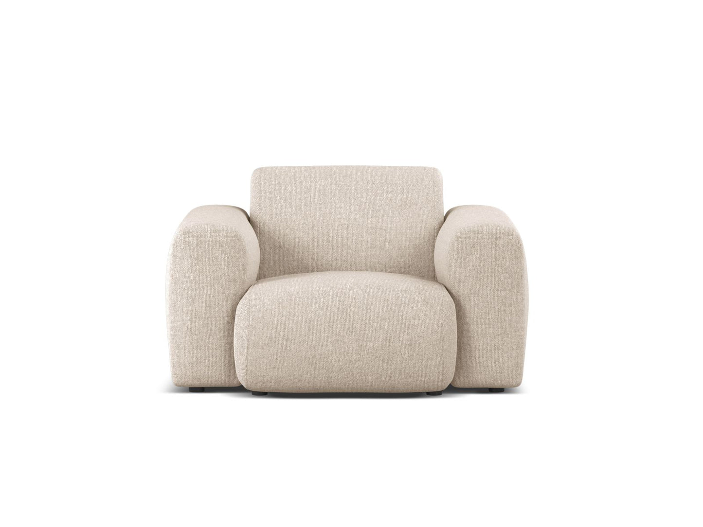 Molino — Armchair Light Beige (Eden 2 Pearl) Black Plastic
