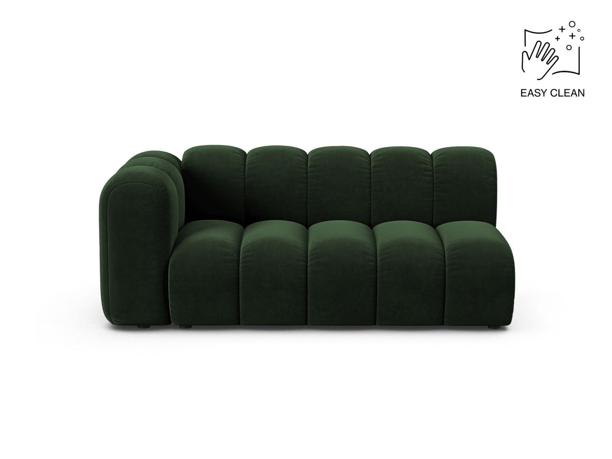 Lupine — Modular Sofa Bottle Green (Venus 2940) Black Plastic Left