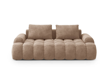 Linz — Sofa Dark Beige (Vogue 3) Black Plastic