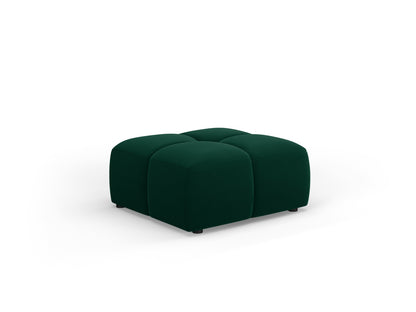 Moritz — Pouf Bottle Green (Bluvel 78) Black Plastic