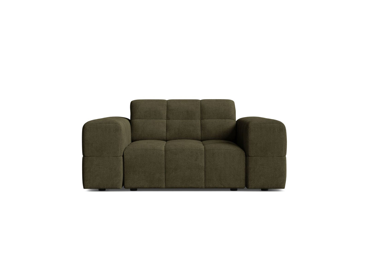 Jennifer — Armchair Green (Eden 12 Olive) Black Plastic