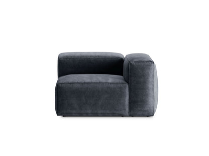 Bergamo — Modul Muted Blue (Perla 45) Black Plastic Right