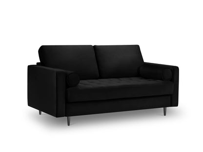 Aspen — Sofa Black (Salvador 19) Black Chrome Metal