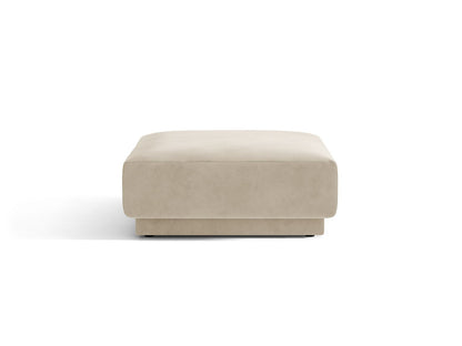 Miley — Pouf Dark Beige (Bluvel 30) Black Plastic