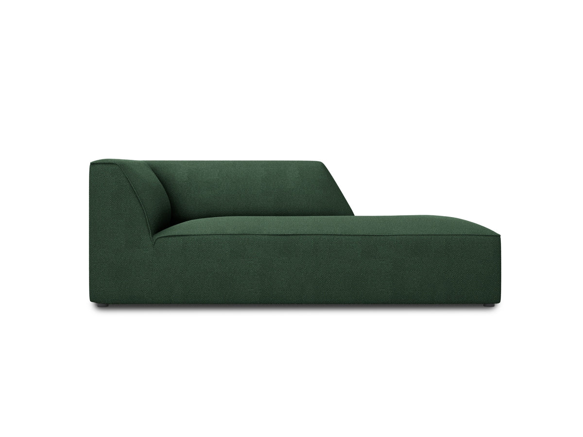 Ruby — Chaise Longue Green (Ottawa 14) Black Plastic Right