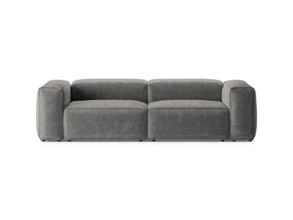 Bergamo — Sofa Light Grey (Perla 30) Black Plastic