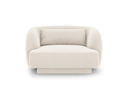 Tulum — Armchair Light Beige (Bluvel 22) Black Plastic