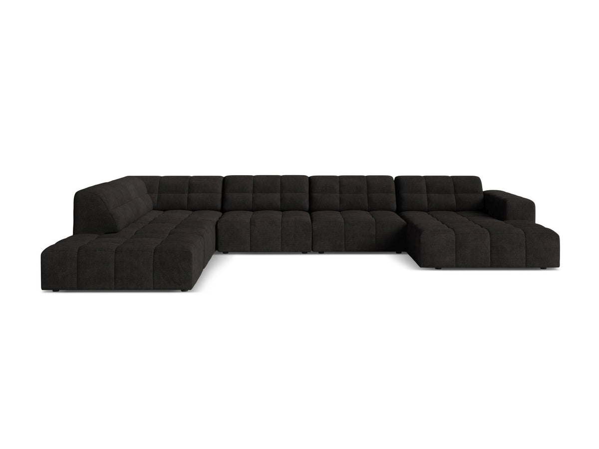 Jennifer — Panoramic Sofa Anthracite (Eden 21 Black) Black Plastic Left