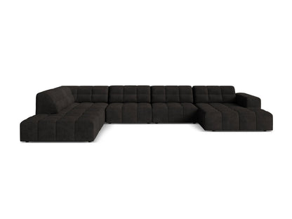 Jennifer — Panoramic Sofa Anthracite (Eden 21 Black) Black Plastic Left