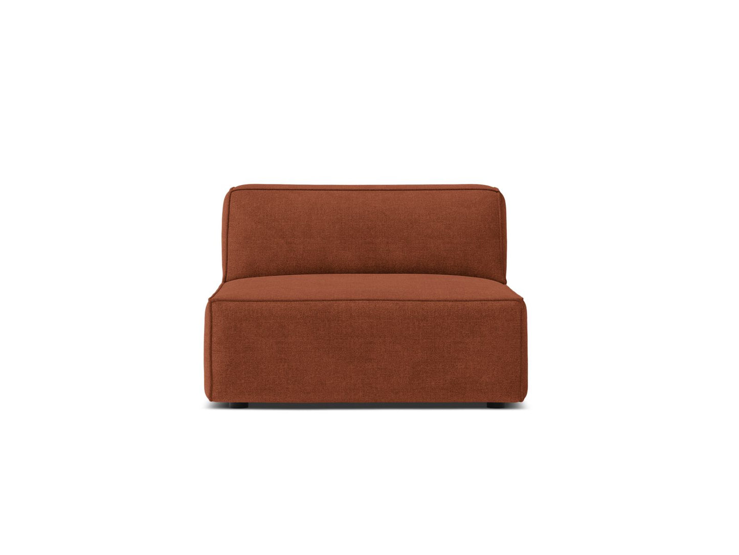 Jodie — Modular Sofa Brick (Liberty 9) Black Plastic