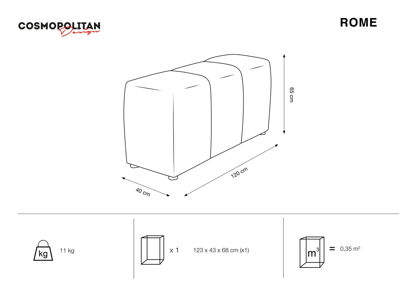 Rome — Modul (120x40x65 cm)